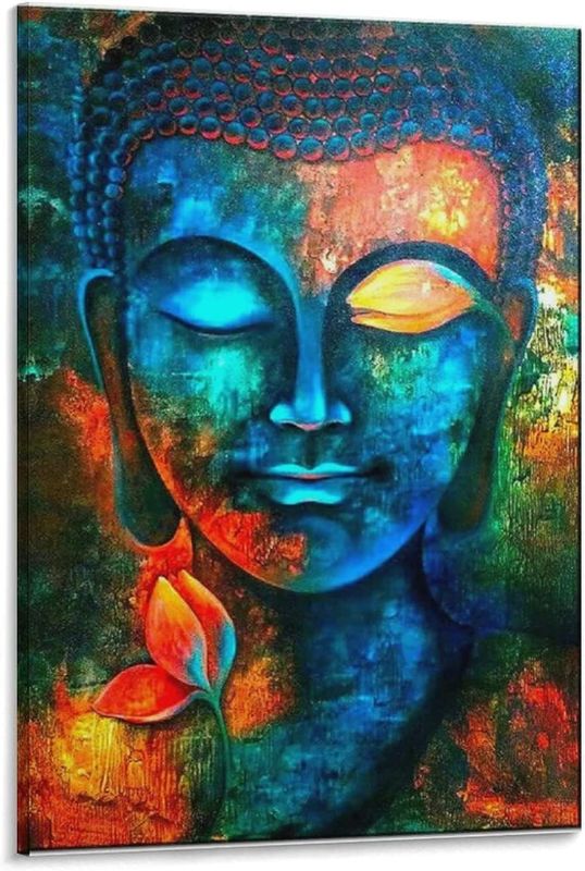 Photo 1 of Canvas Print Wall Art Buddha Art Oil Painting Prints 08x12inch(20x30cm)
