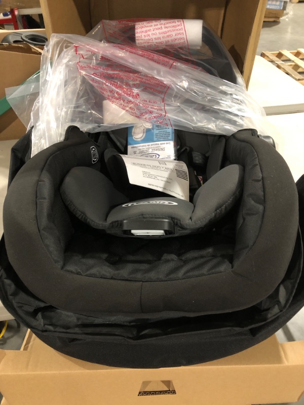 Photo 2 of Graco SnugFit 35 Infant Car Seat | Baby Car Seat with Anti Rebound Bar, Gotham With Anti-Rebound Bar 1 Count (Pack of 1) Gotham