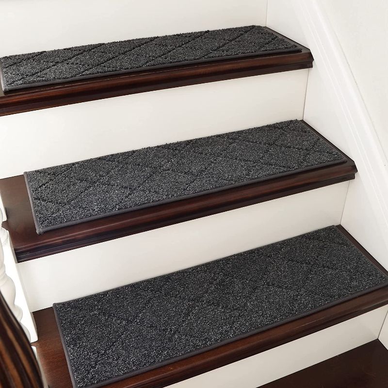 Photo 1 of COSY HOMEER Stair Treads Non-Slip Carpet Mat 28inX9in Indoor Stair Runners for Wooden steps 15 pieces 