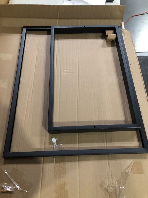Photo 2 of Econoco BH30/MAB| Black Bulletin Sign Holder with Rectangular Tubing Base, 22" x 28"