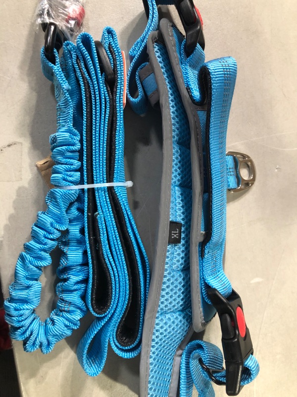 Photo 2 of ADVENTUREMORE Multi-Handle Dog Leash 5ft Long - Padded Traffic Handle - Heavy Duty - Double Handles Lead for Control -Shock Absorption Safety Training Leashes for Large Dogs or Medium Dogs Light Blue