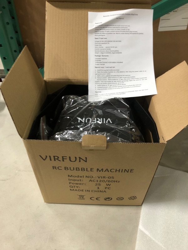 Photo 2 of Bubble Machine, VIRFUN Professional Metal Bubble Machine with Wireless Remote Control and Automatic, Outdoor or Indoor Use