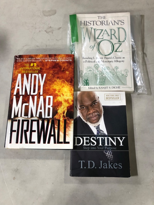 Photo 4 of Book Bundle: Destiny Daily Readings: Step into Your Purpose, The Historian's Wizard of Oz, and Firewall Hardcover. 