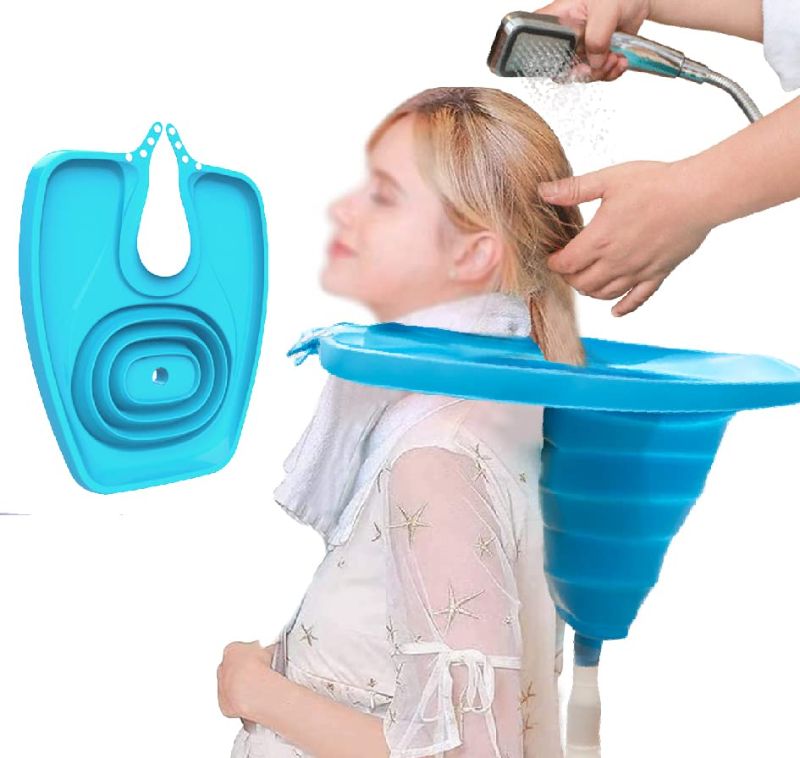 Photo 1 of Portable Folding Hair Wash Basin. Adjustable with Drainage. 1 count 