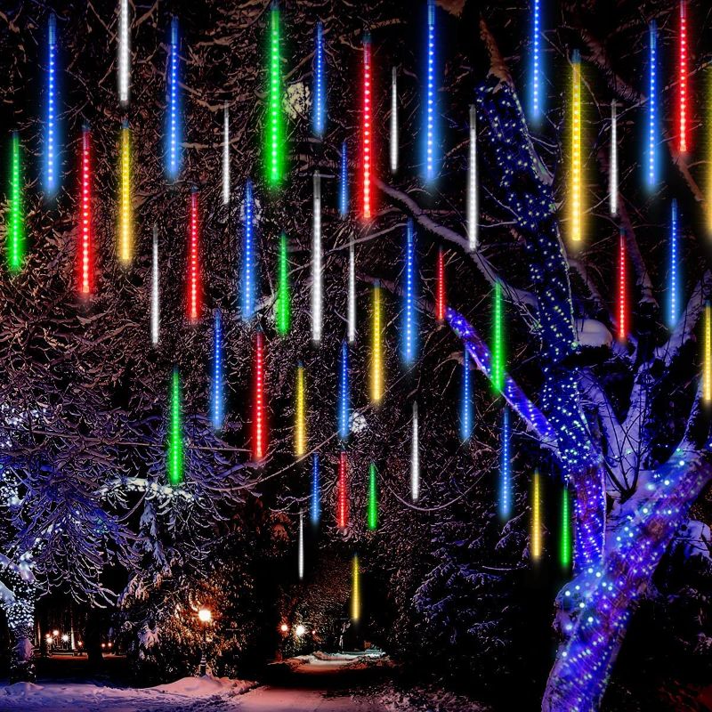 Photo 1 of *SEE NOTES** Joiedomi 540 LED Christmas Meteor Shower Rain Lights,10 Tubes 19.8 Inch Waterproof Multicolor Meteor Christmas Lights