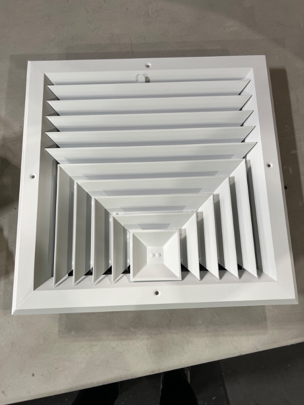 Photo 2 of 10" x 10" - 3-Way Extruded Aluminum Ceiling Diffuser Square - HVAC Vent Cover