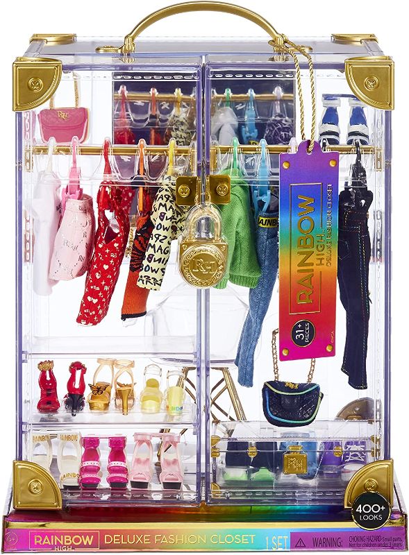 Photo 1 of Rainbow High Deluxe Fashion Closet Playset–400+ Fashion Combinations 9.3 x 11.2 x 15 inches
