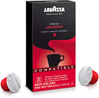Photo 1 of 
Lavazza Armonico Dark Roast Coffee Capsules Compatible with Nespresso Original Machines ,Value Pack, Blended and roasted in Italy, Dark roast with full bodied Flavor and Notes, 10 Count (Pack of 6)

