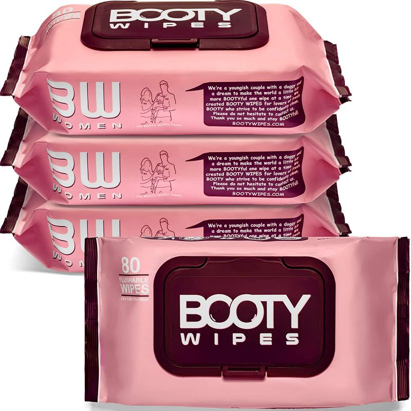 Photo 1 of Booty Wipes for Women - 320 Flushable Wipes for Adults 