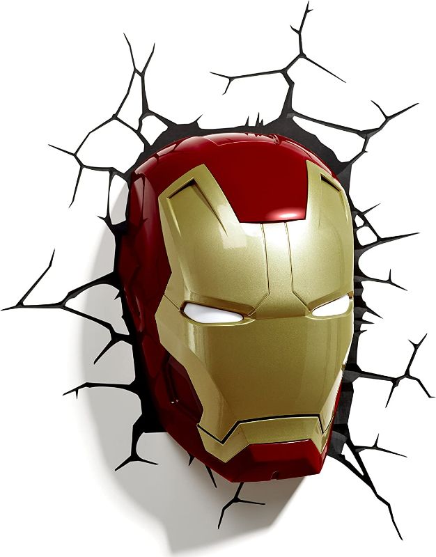 Photo 1 of ***NOT FUNCTIONAL*** 3DLightFX Marvel Avengers Iron Man Mask 3D Deco Light