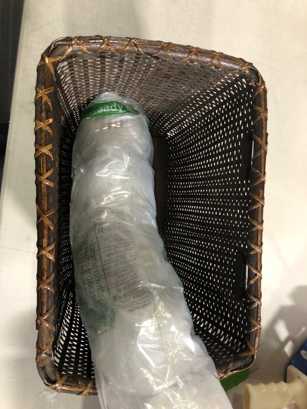 Photo 1 of Brown basket and plastic baseballs(bundle).