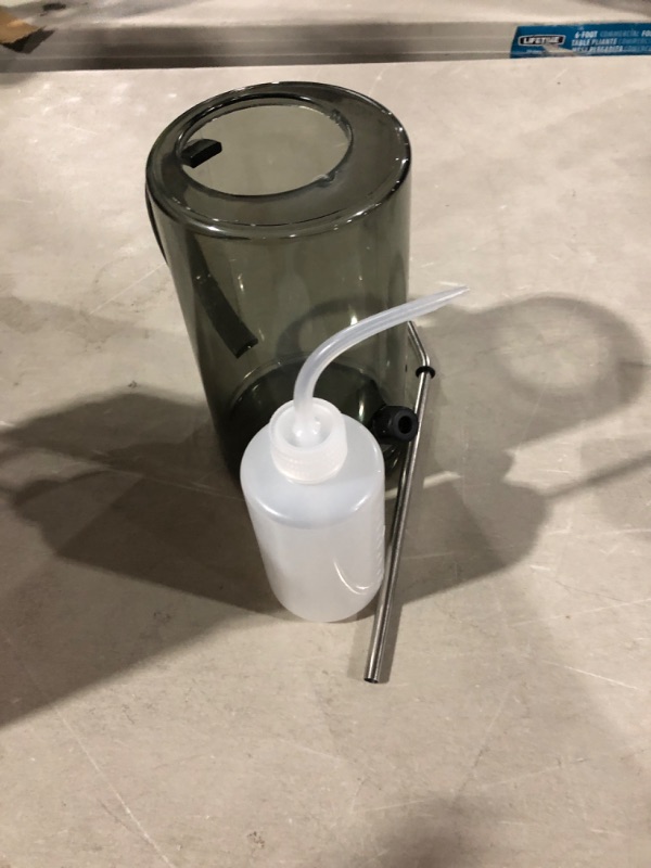 Photo 2 of SUTINE Watering Can for Indoor Plants, 1.5L Long Spout Plant Watering Can, Modern Small Watering Can for House Plants Garden Potted Flowers with Squeeze Bottle?Clear Black?