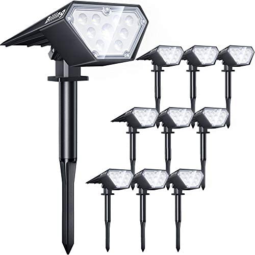 Photo 1 of Biling Solar Spot Lights Outdoor, Bright 700 Lumen Solar Outdoor Lights IP67 Waterproof Adjustable Solar Landscape Lights for Patio Pathway Yard Garden Driveway Pool - Warm White(6 Pack) Warm White 6 pack. * Used, no visible damage or defect. Possible mis