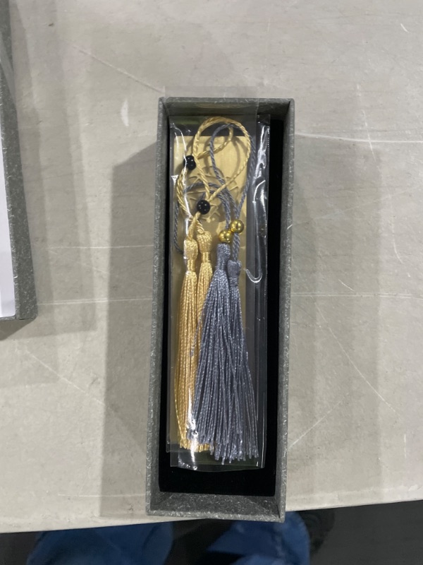 Photo 2 of Tueascallk 4 Pcs Freely Createable Golden and Silver Metal Tassel Bookmarks - As The Best Gift