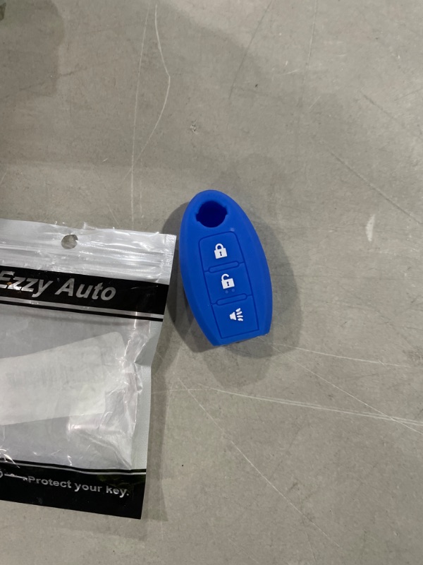 Photo 1 of Qty 2 (BLACK and Navy Blue) 3 Buttons Silicone SMART Remote KEY cover case for NISSAN Murano 370Z Versa Rogue Pathfinder Black and Blue