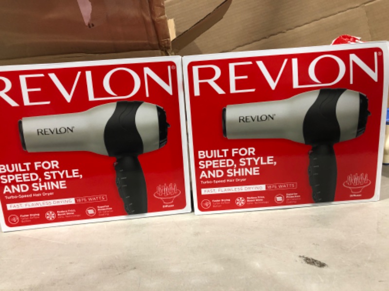 Photo 2 of Revlon Perfect Heat Volumizing Turbo Hair Dryer - 1875 Watt 2 dryers