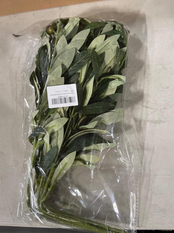 Photo 2 of Artificial Plants Olive Branches for Vases, 4 Pcs 18" Artificial Greenery Stems Olive Leaves with 