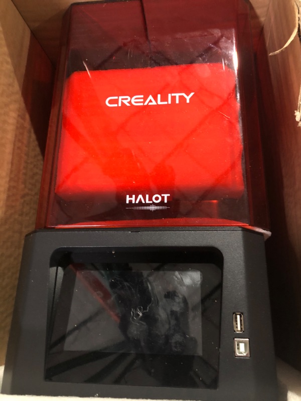 Photo 3 of Creality Official HALOT-ONE (CL-60) Resin 3D Printer with Precise Intergral Light Source, WiFi Control and Fast Printing,Dual Cooling & Filtering System, Assembled Out of The Box Red/Black