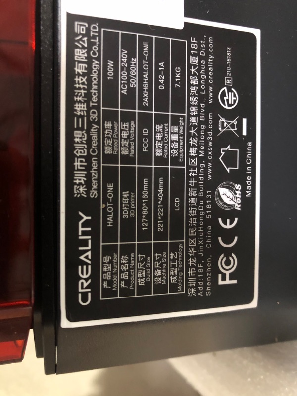 Photo 4 of Creality Official HALOT-ONE (CL-60) Resin 3D Printer with Precise Intergral Light Source, WiFi Control and Fast Printing,Dual Cooling & Filtering System, Assembled Out of The Box Red/Black