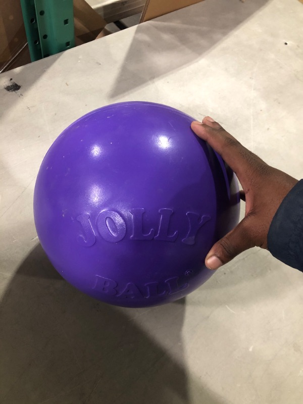 Photo 3 of Jolly Pets Push-n-Play Ball Dog Toy 10 Inches/Large Purple