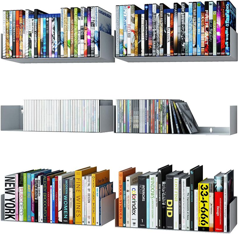 Photo 1 of Wallniture Bali White U Shape Floating Shelves for Wall, 