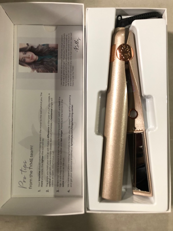 Photo 2 of **SEE NOTES** TYME Iron Pro 2-in-1 Hair Curler and Straightener with 5 Adjustable Heat Settings and Titanium Plates