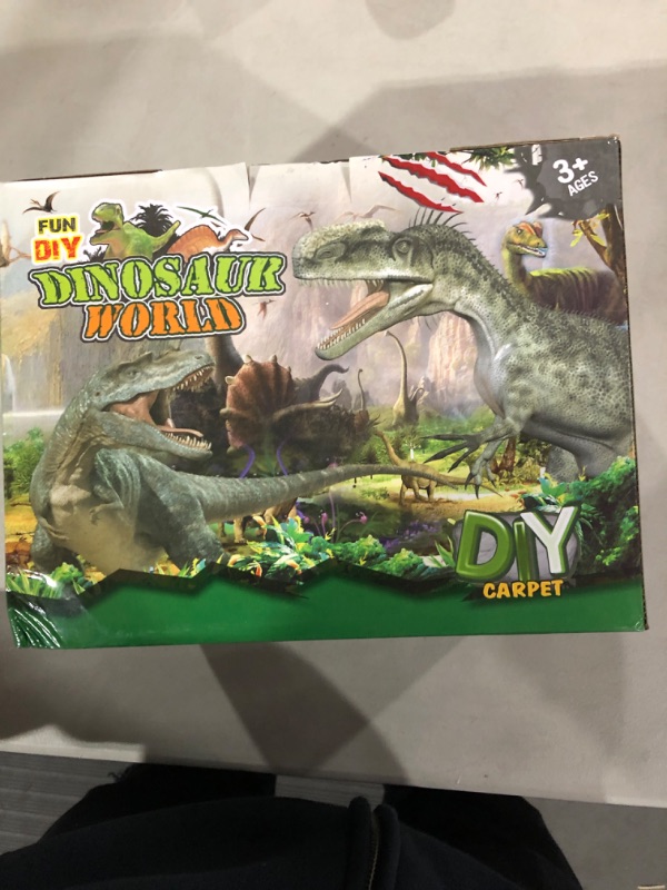 Photo 2 of Dinosaur and Army Toys&Games playset,Kids Play mat Rug,Volcano kit for Kids,Jurrassic World t rex,Velociraptor,Triceratops,Pterodactyl,Green Plastic Army Men,Soldiers,Car,Tank,Helicopter,Military Toy