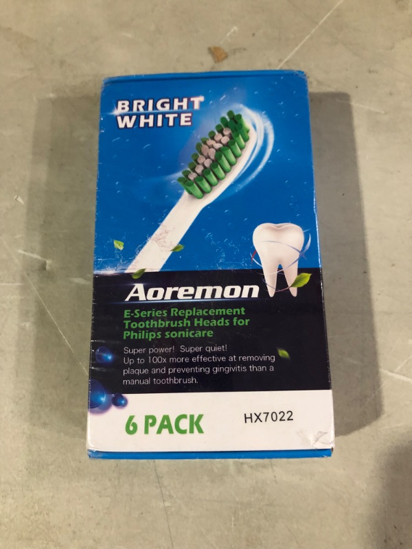 Photo 2 of Aoremon Replacement Toothbrush Heads Compatible with Philips sonicare E-Series, 6 Pack Replacement Brush Heads Come with Caps