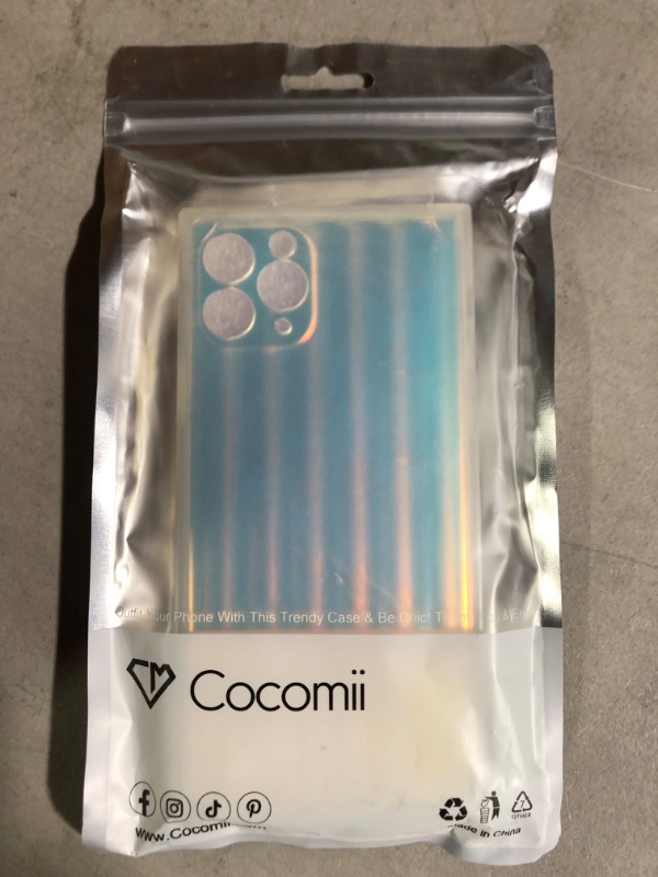 Photo 2 of ((Pack Of 2)) Cocomii Square iPhone 11 Pro Case - Square Holographic Clear - Slim - Lightweight - Glossy - Soft TPU Silicone - Minimalist Luxury Aesthetic Cover Compatible with Apple iPhone 11 Pro 5.8" (Iridescent) Iridescent iPhone 11 Pro