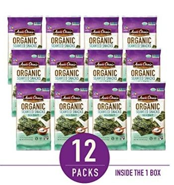 Photo 1 of Annie Chun's - Crispy Organic Seaweed, Sea Salt Flavor Pack of 12