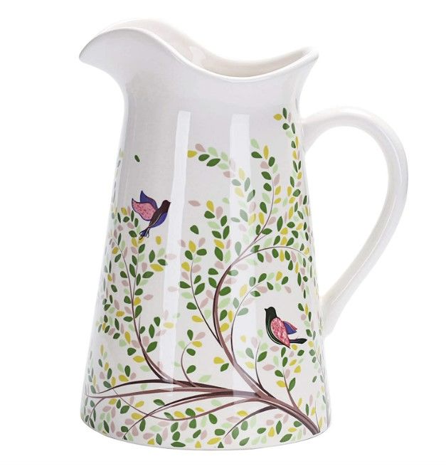 Photo 1 of Bico Bird On Tree Ceramic 2.5 Quarts Pitcher