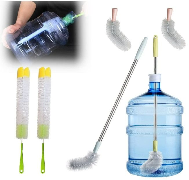 Photo 1 of 6 PCS 28" Extra Long Handle Bucket Brush, 3 & 5 Gallon Water Bottle Cleaning Brush