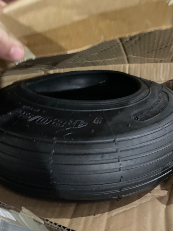 Photo 2 of 4.80/4.00-8" Replacement Pneumatic Wheel Tire and Tube 1-(Pack)