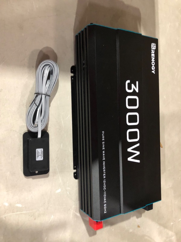 Photo 1 of Renogy 3000W Pure Sine Wave Inverter 12V DC to 120V AC Converter for Home, RV, Truck, Off-Grid Solar Power Inverter 12V to 110V with Built-in 5V/2.1A USB Port, AC Hardwire Port, Remote Controller