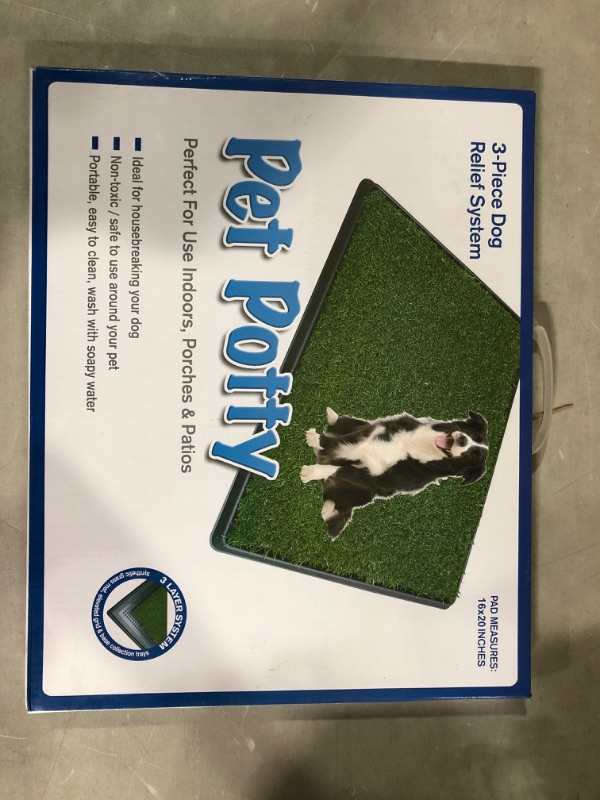 Photo 2 of Artificial Dog Grass Pee Pad 20”x 25”, Indoor Potty Training Replacement Turf for Puppy, Easy to Clean with Strong Permeability, 2-Pack 20"x25"