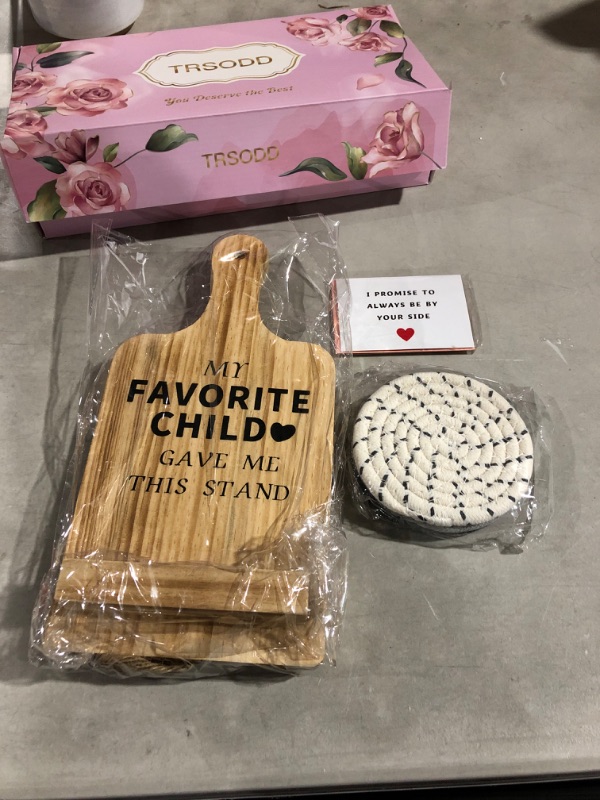 Photo 1 of Adjustable Recipe Book Holder with 3Pcs Coasters