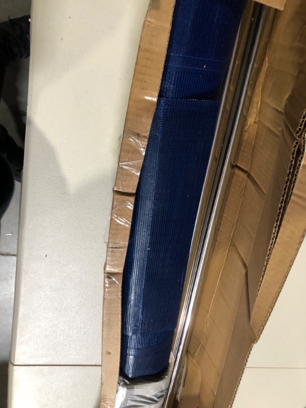 Photo 3 of Acrimet Premium Stackable Nap Cot (Stainless Steel Tubes) (Blue Cot - Grey Feet) (1 Unit)