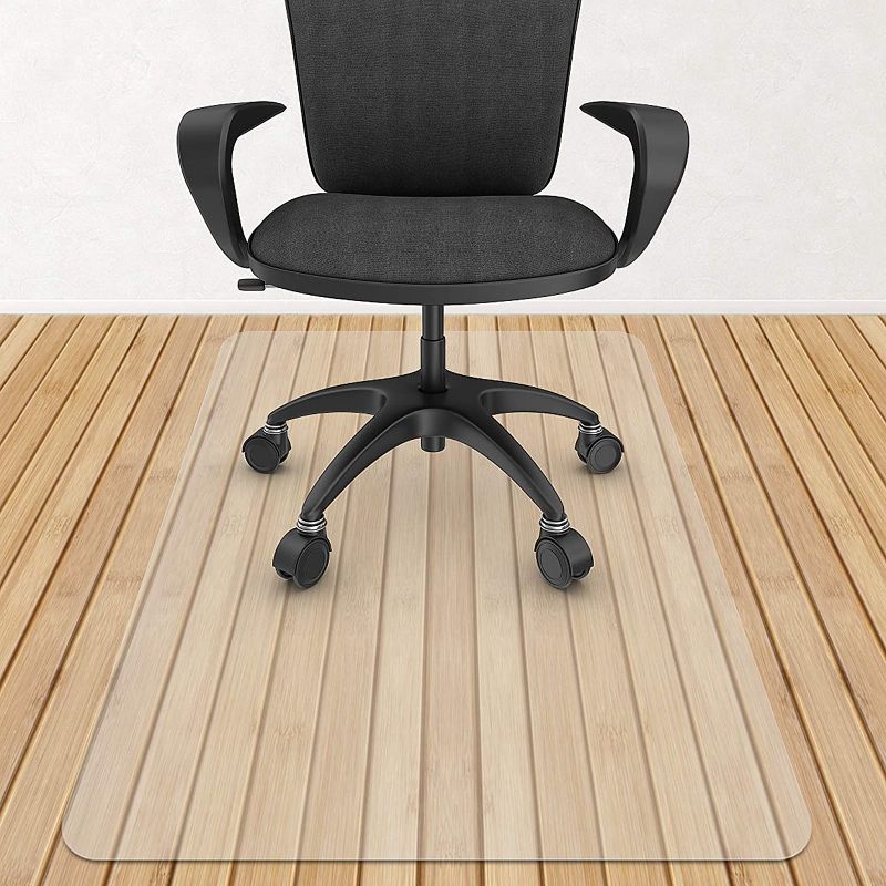 Photo 1 of Azadx Computer Chair Mat for Hard Floors, PVC Transparent Protector for Hard Surfaces, Home Office Chair Mats for Hardwood Floor (36 x 48'' Rectangle)