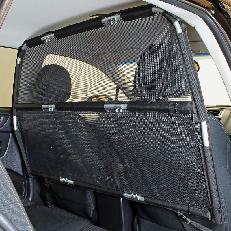 Photo 1 of Bushwhacker - Deluxe Dog Barrier 50" Wide - Ideal for Smaller Cars, Trucks, and SUVs CUVs - Pet Restraint Car Backseat Divider Vehicle Gate Cargo Area Travel Trunk Mesh Net Screen Barricade