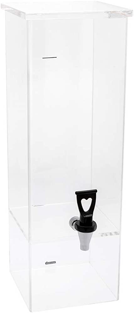 Photo 1 of Bev Tek 2 Gallon Beverage Dispenser, 1 Square Drink Dispenser For Parties - Clear Geo Base, Easy-To-Use Spigot, Clear Acrylic Drink Dispenser With Stand, Serve Tea, Water, or Juice