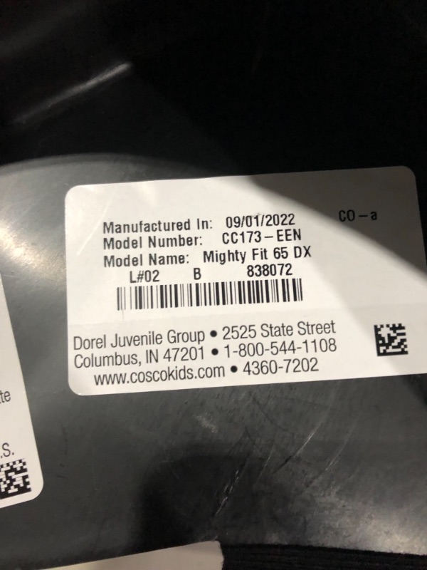 Photo 1 of Cosco Mighty Fit 65 DX Convertible Car Seat (Heather Onyx Gray)