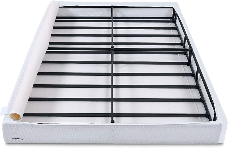 Photo 2 of ***SEE NOTES*** Amazon Basics Mattress Foundation / Smart Box Spring for Queen Size Bed,9-Inch and 6-Leg Support Metal Bed Frame