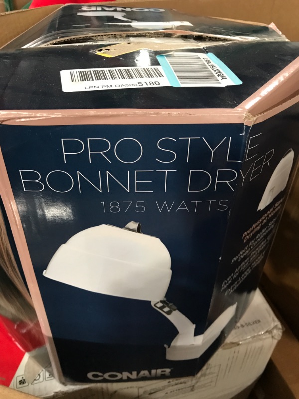 Photo 2 of Conair Bonnet Hair Dryer, 1875W Pro Style Bonnet Ionic Hair Dryer Pro Bonnet