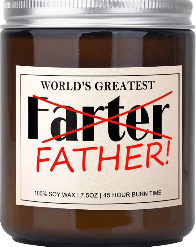 Photo 1 of Dad Gifts from Daughter Wife Son Kids, World's Greatest Father Scented Candle Birthday Gifts for Husband Step Dad Father Men Boyfriend Grandpa
	8"W x 8"H