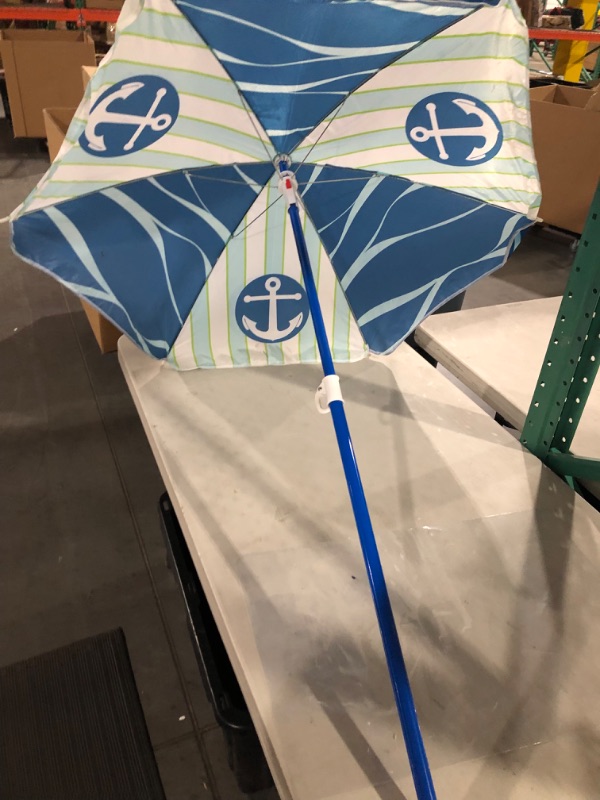 Photo 1 of Blue Anchor Plastic Beach Umbrella 