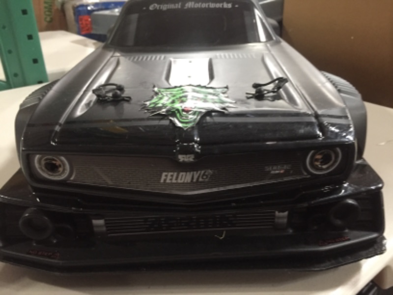 Photo 6 of ARRMA 1/7 Felony 6S BLX Street Bash All-Road Muscle Car RTR (Ready-to-Run Transmitter and Receiver Included, Batteries and Charger Required), Black, ARA7617V2T1