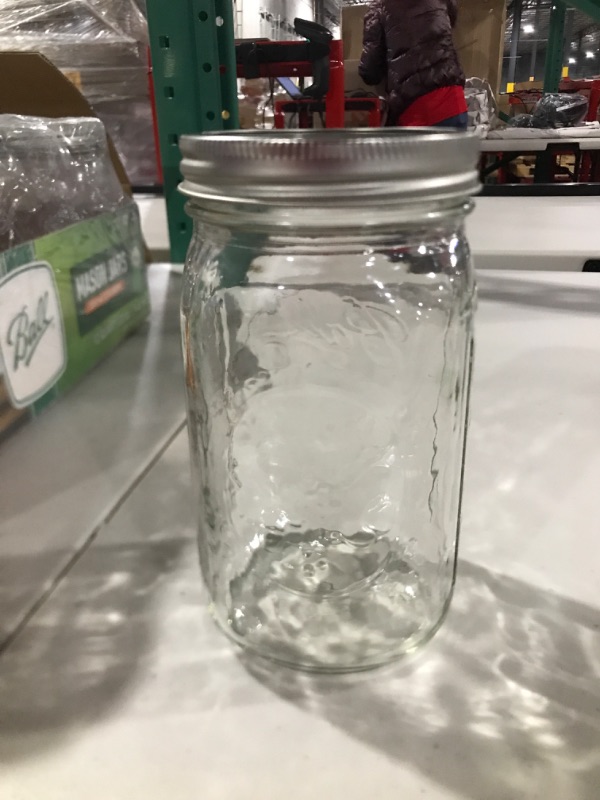 Photo 3 of Ball Mason 32 oz Wide Mouth Jars with Lids and Bands, Set of 11 Jars.