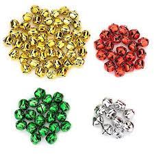 Photo 1 of 100PCS 1 Inch Multicolored Jingle Bells Christmas Metal Bells Craft for Christmas Festival Party Wedding Decorations DIY Project, Large Jingle Bells Bulk, Red, Green, Silver, Gold
