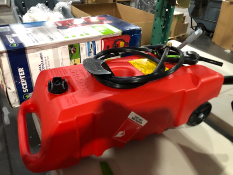 Photo 3 of 14 Gal Red Polyethylene Fuel Caddy for Fueling
