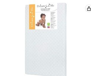 Photo 1 of Dream On Me Holly 3” Fiber Portable Crib Mattress, Greenguard Gold Certified, Waterproof Vinyl Cover, Lightweight Mini Crib Mattress, White